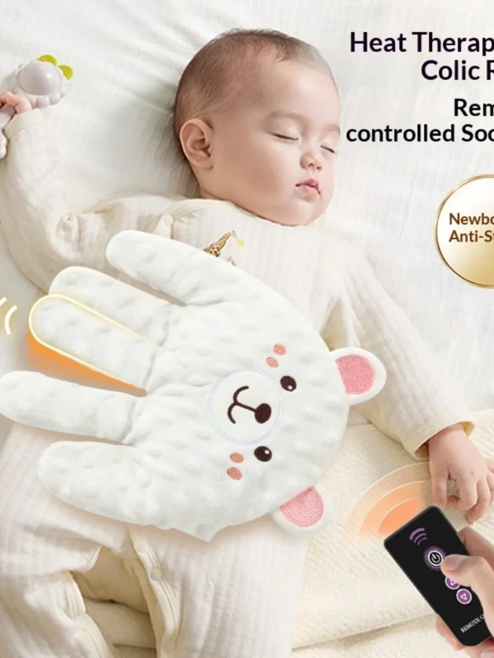 PalmSoothe Smart Baby Remote-Controlled Colic & Flatulence Relief Pad(1 Pack)